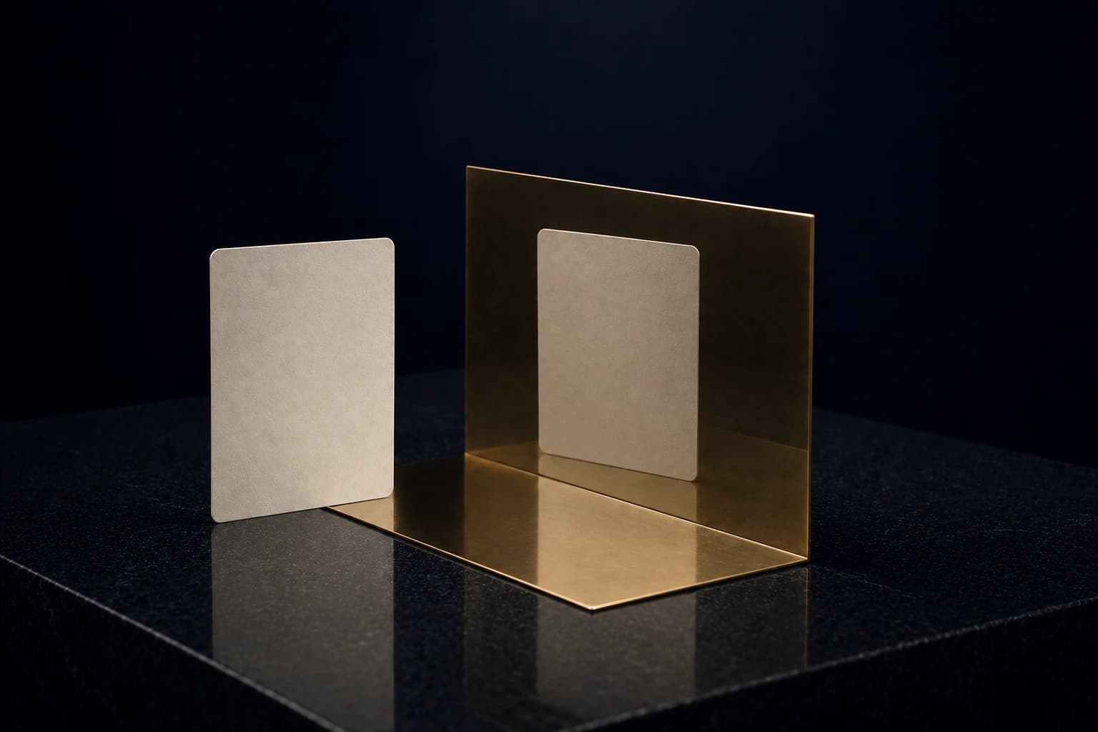 Le message match : reflet exact Illustration éditoriale d'un miroir reflétant exactement la même forme, symbole du message match entre annonce et landing page.